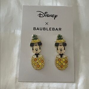 New Baublebar Disney X Mickey Mouse Pineapple Earrings